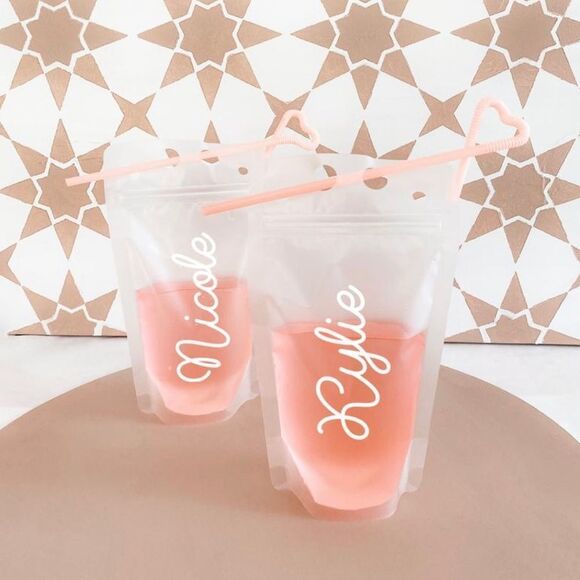 NWT Wool + Pepper Co. Personalized Drink Pouches - Picture 1 of 3